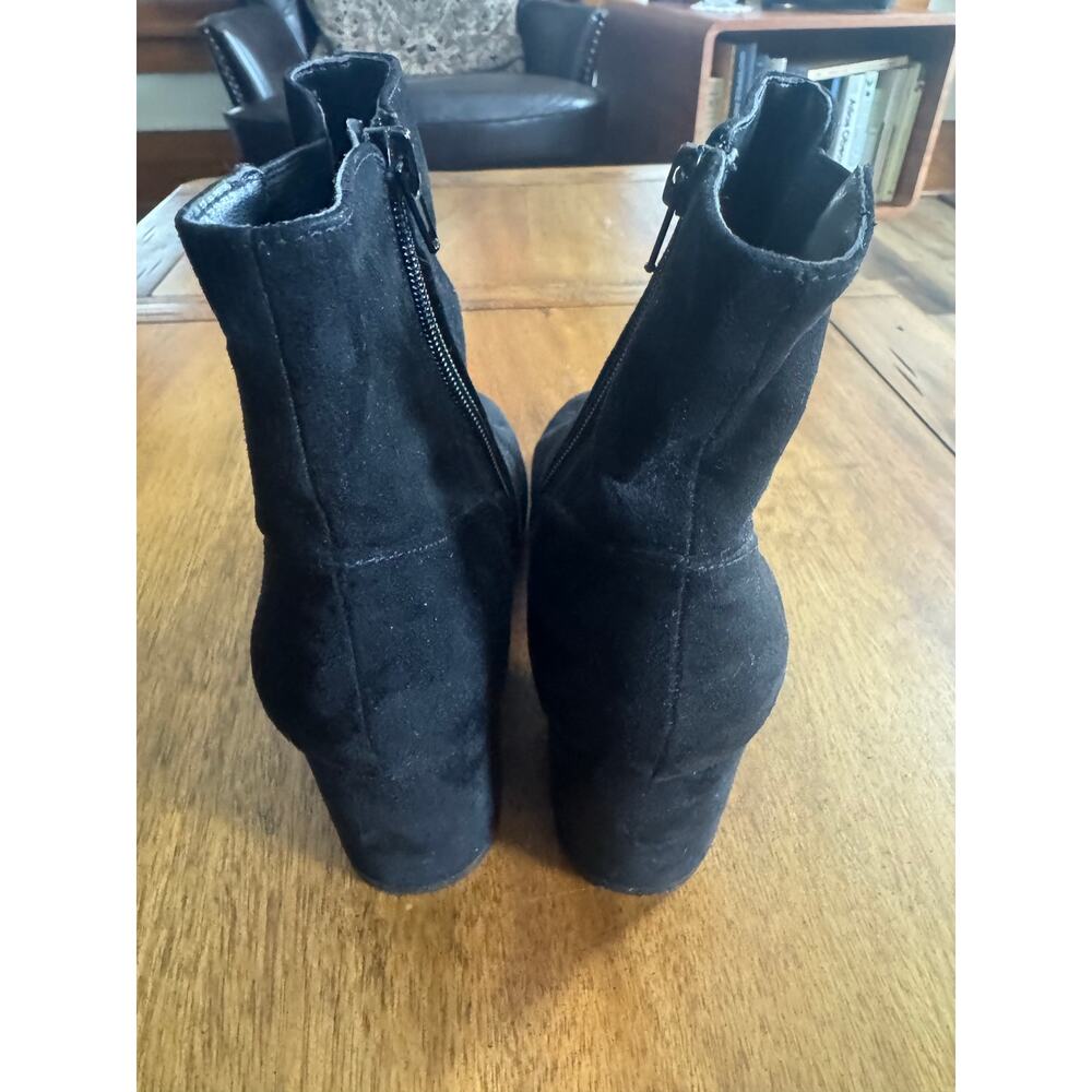 Nine West Charcoal Suede Ankle Booties - Picture 5 of 8